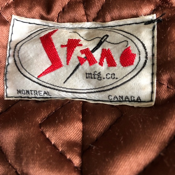 Vintage brown wool tweed herringbone oversize lined coat XL - Picture 12 of 14